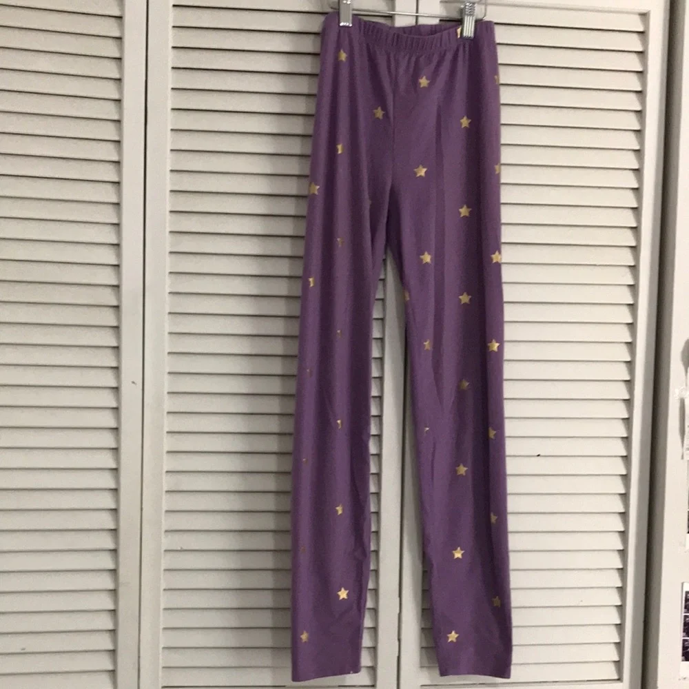 GAP Kids Purple Star Print Leggings SZ XXL